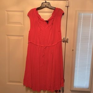Torrid Salmon colored dress with tie front